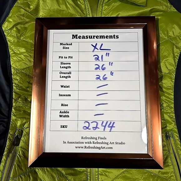 LLBean Primaloft Windbreaker Running Jacket XL Zip Insulated Quilted Sport Green - Picture 2 of 14